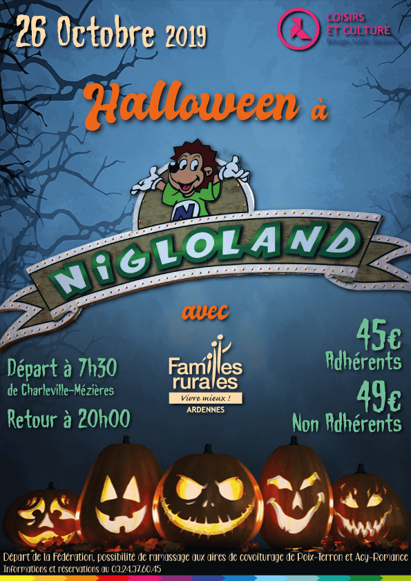 affiche famille rurale Haloween