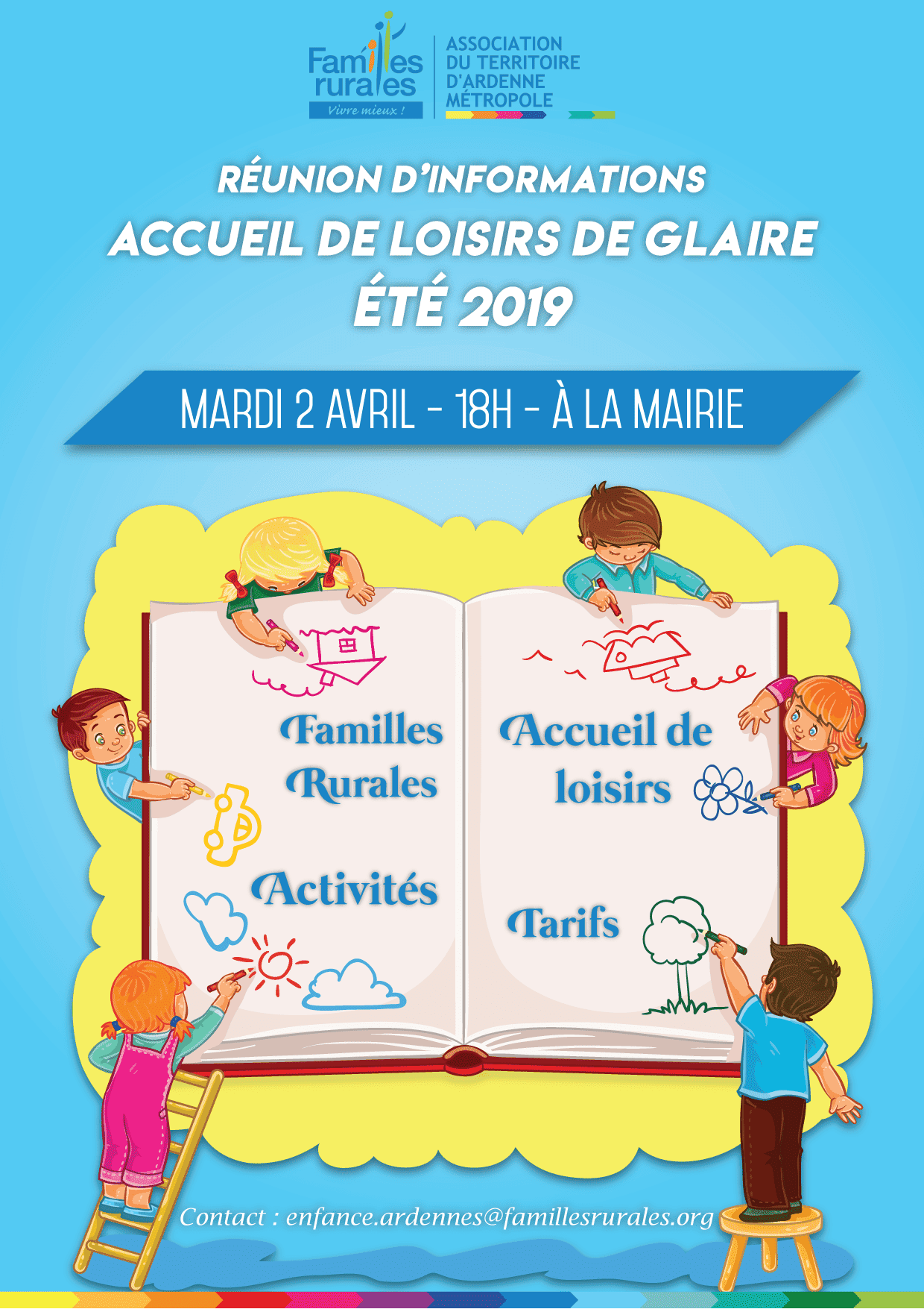 affiche famille rurale réunion d'infos glaire